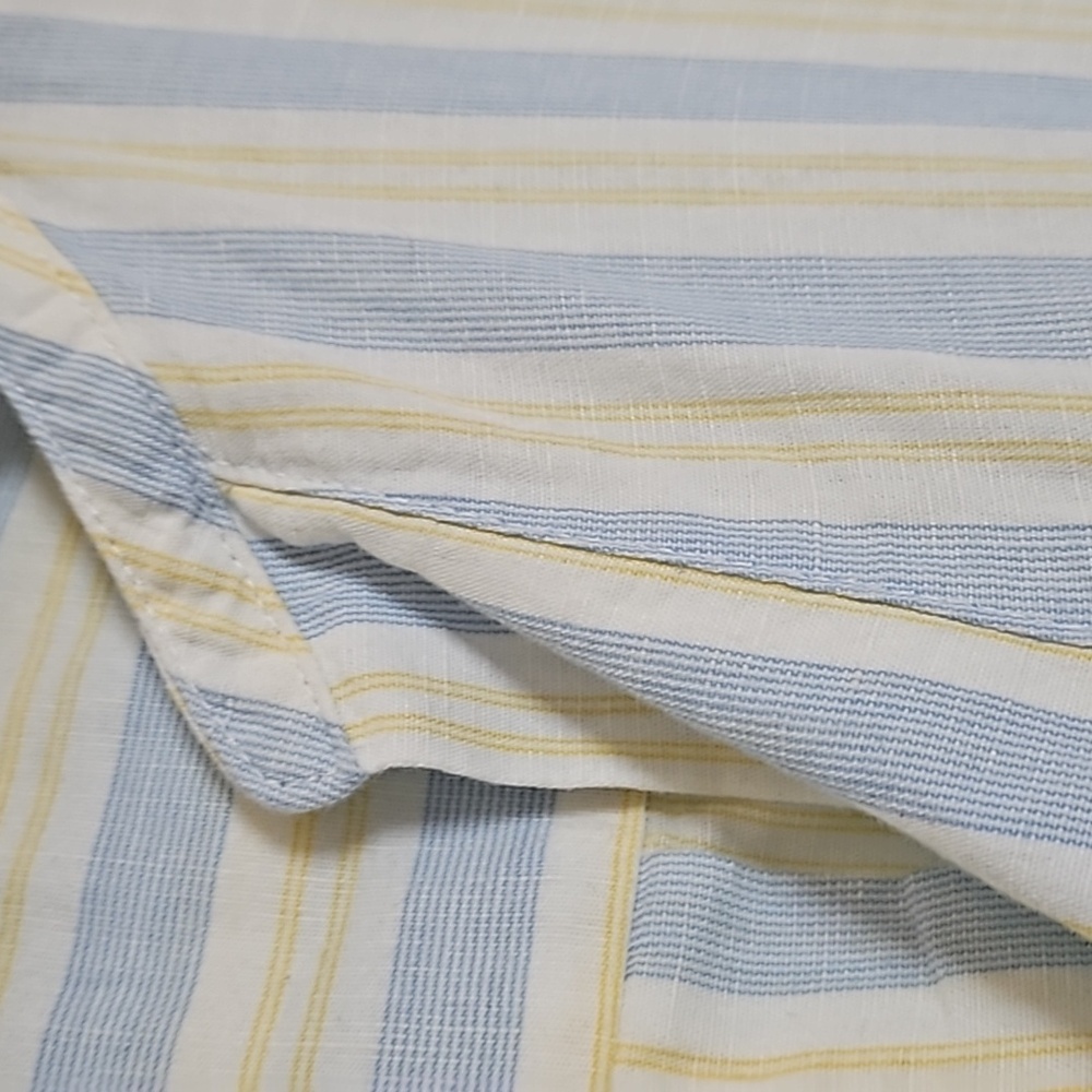 XXL Blue yellow blouse top - Picture 2 of 4